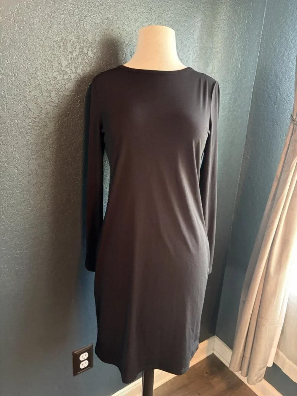 NWT Michael Kors Black Classic Long Sleeve Shift Dress Sz XS MSRP $110